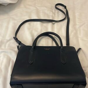 Hardly used beautiful leather blue bag Radley London , dark blue